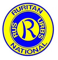 Logo of Ruritan National, featuring a blue and yellow circular design.